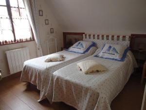 Postel nebo postele na pokoji v ubytování Chambre d'Hôtes Broualeuc