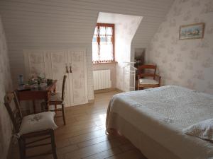 Postel nebo postele na pokoji v ubytování Chambre d'Hôtes Broualeuc
