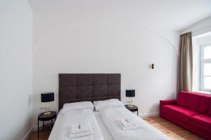Łóżko lub łóżka w pokoju w obiekcie easy flat Sankt Elisabeth