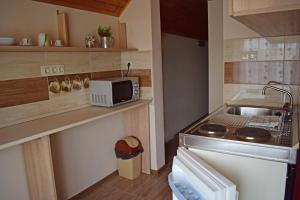 A kitchen or kitchenette at Tündérfátyol vendégház