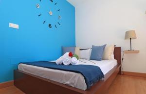 Posteľ alebo postele v izbe v ubytovaní Del parque flats estudio lagunillas
