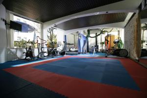 Fitness center at/o fitness facilities sa Hotel am Baronenwald