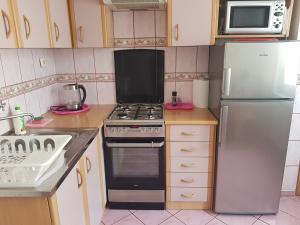 Kuchyňa alebo kuchynka v ubytovaní Przytulna i przestrzenna garsoniera- Centrum