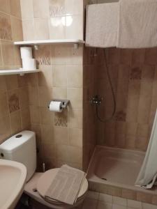 a bathroom with a toilet and a sink and a tub at THOGE Koksijde in Koksijde