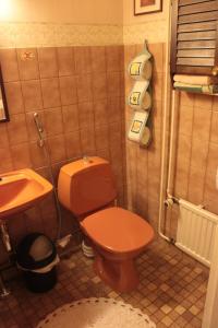 ロヴァニエミにあるアークティック サークル アパートメントのバスルーム(トイレ、洗面台付)