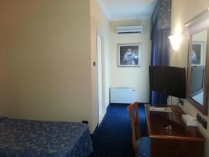 TV a/nebo společenská místnost v ubytování Albergo Costantini