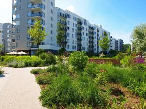 Vonkajšia záhrada v ubytovaní Airport Residence Blue