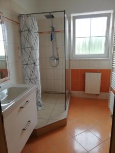 Kúpeľňa v ubytovaní Apartmány pod Divadlem