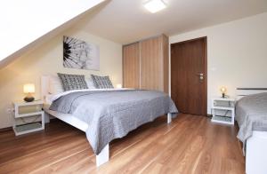 Postel nebo postele na pokoji v ubytování Apartmán U Sikorek