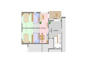 Plán poschodí v ubytovaní Casa Bellanova