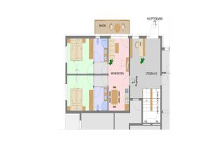 Plán poschodí v ubytovaní Casa Bellanova
