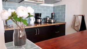 A kitchen or kitchenette at Aqua Apt Sunrise & Sea Views