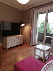Telewizja i/lub zestaw kina domowego w obiekcie Comfortable Apartment close to Spodek