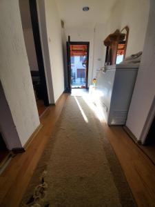 pasillo con alfombra en una habitación con puerta en Vila Max, en Sarajevo