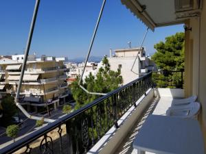 Balkón nebo terasa v ubytování Galini Apartment