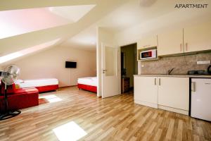 Kuchyň nebo kuchyňský kout v ubytování Hotel Otakar