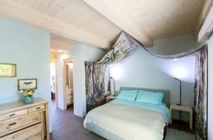 Postel nebo postele na pokoji v ubytování Agriturismo Famiglia al Castello Di Bagnolo