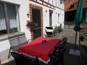 Balkón nebo terasa v ubytování Ferienhaus Klinder