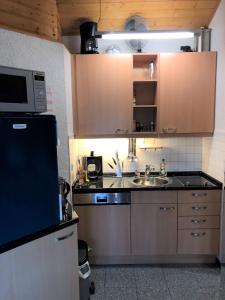 Kuchyň nebo kuchyňský kout v ubytování Ferienhaus zur Blautanne