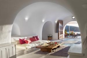 A seating area at Perivolas Hotel