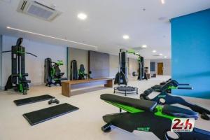 Fitness centrum a/nebo fitness zařízení v ubytování Apartamento em Resort de Oli­mpia