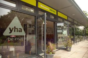 a store front with a varma sign in the window at YHA York in York