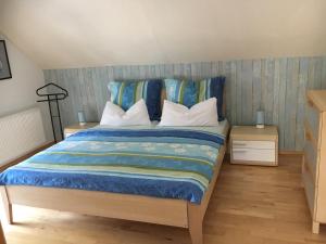 Postel nebo postele na pokoji v ubytování Ferienwohnung Größing
