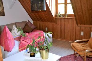Χώρος καθιστικού στο Romantisches Bed&Breakfast Apfelstern