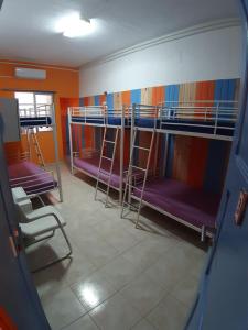 Uma ou mais camas em beliche em um quarto em Alameda Hostel