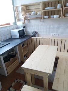 Kuchyň nebo kuchyňský kout v ubytování Apartmány Sharka -Šárka Justrová