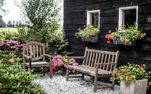 Zahrada ubytování Bed & Breakfast "Bij Lucie"