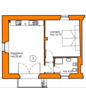 a floor plan of a house at Borgo Rapale in Rapale