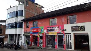 a group of shops on a city street at Apartamento Edificio Tabanoc in Sibundoy
