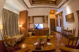 Un lugar para sentarse en Heritage Bagan Hotel