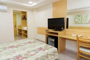 TV a/nebo společenská místnost v ubytování Hotel Domani