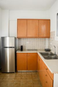 Kuchyň nebo kuchyňský kout v ubytování Pharos Apartments