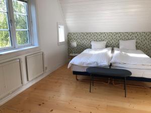 Postel nebo postele na pokoji v ubytování Cosy river house