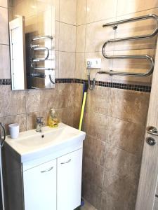 Koupelna v ubytování Delta Plius