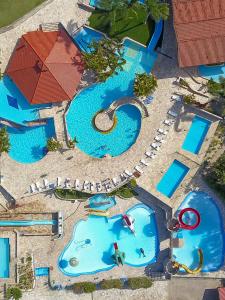 an overhead view of a pool at a resort at Águas de Palmas Resort in Governador Celso Ramos