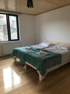 Un pat sau paturi într-o cameră la GUEST HOUSE ,, MEMORY''