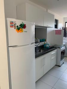 Dapur atau dapur kecil di Ametista 6 - 2 quartos na Pajuçara - melhor localização de Maceió