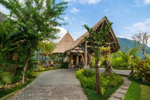 Ein allgemeiner Bergblick oder ein Berglick von des Resorts aus