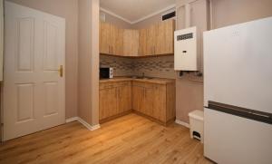 Kuchyňa alebo kuchynka v ubytovaní Várkapu Apartman