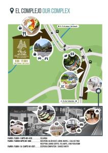 a diagram of a map of a park at Apartamentos Los Telares in Hermigua