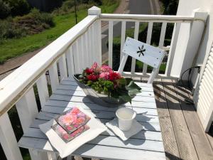 Ein Balkon oder eine Terrasse in der Unterkunft Haus Grünewald Unsleben