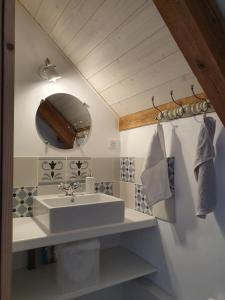 Koupelna v ubytování Gîte sainte Famille