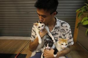 Ospiti di Hugger Hostel con animali domestici