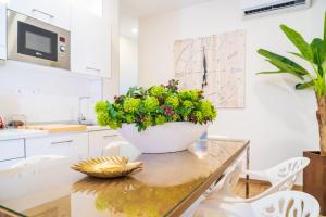 Kuchyň nebo kuchyňský kout v ubytování A&S APARTAMENTOS MALAGA I