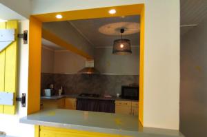 Kuchyň nebo kuchyňský kout v ubytování Habitation Diamant - Apparts & Spas