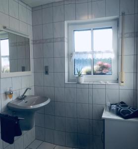 Koupelna v ubytování Ferienwohnung zum Nationalpark
